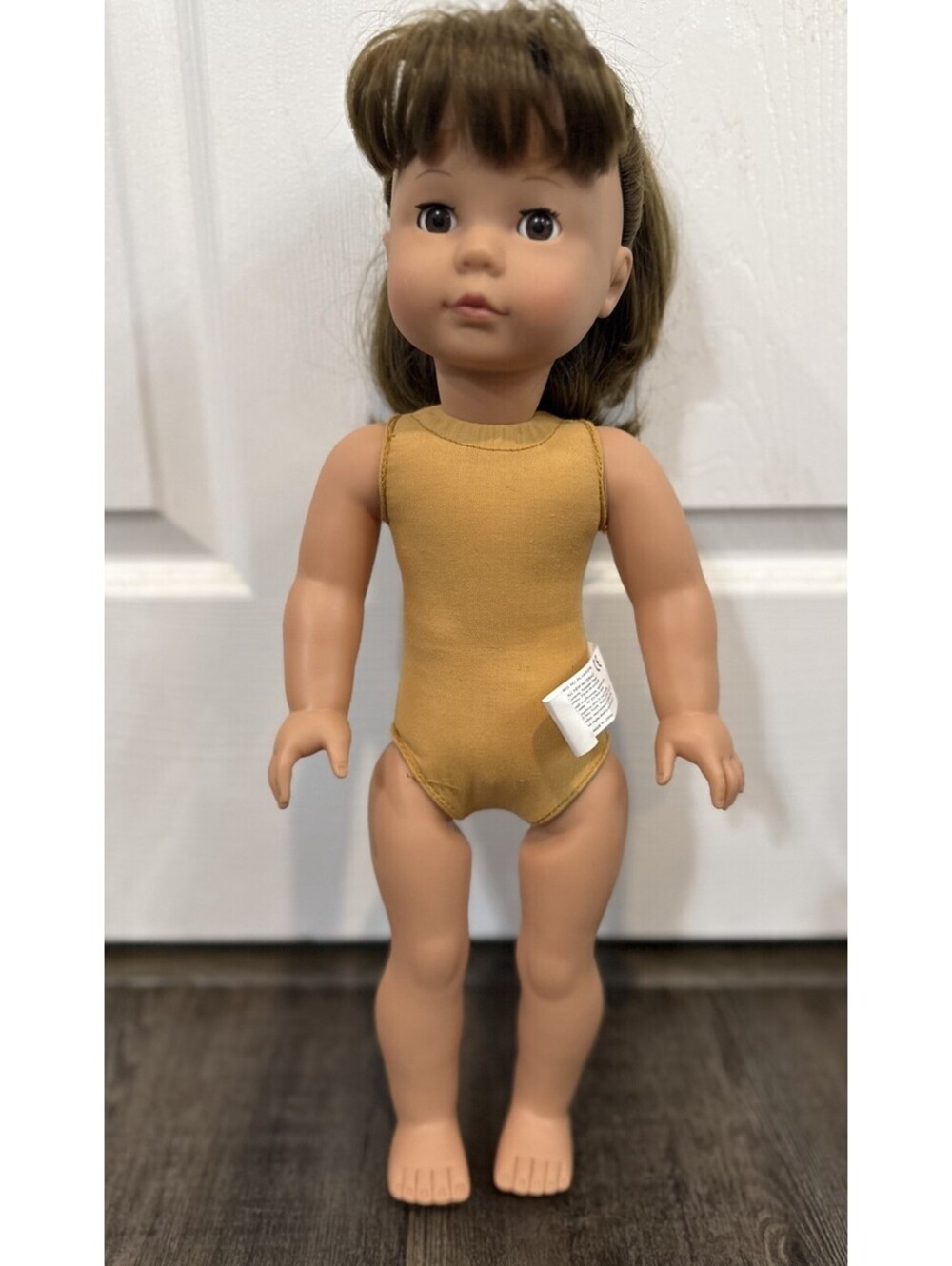 Gotz Pottery Barn Doll Dark Brown Hair Brown Eyes Long Hair 18”